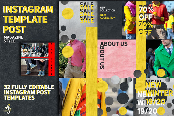 Instagram POST TAMPLATES magazine in Instagram Templates - product preview 1