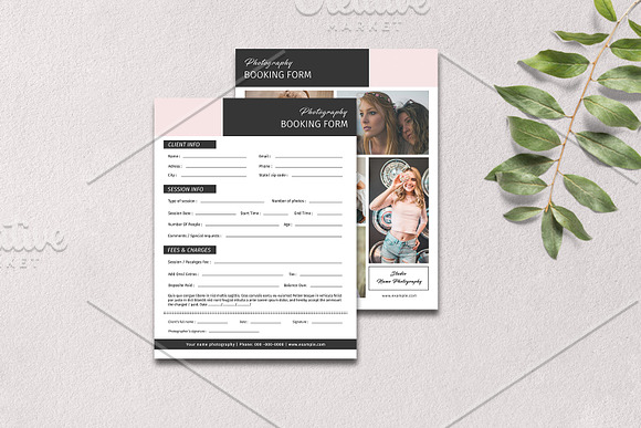 Client Contract / Booking Form-V1070 in Flyer Templates - product preview 2