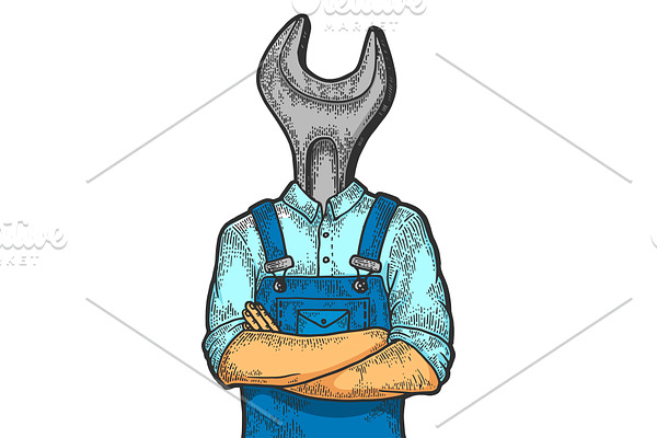 Wrench spanner head worker color