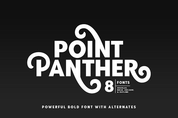 Point Panther (8 BOLD FONTS)