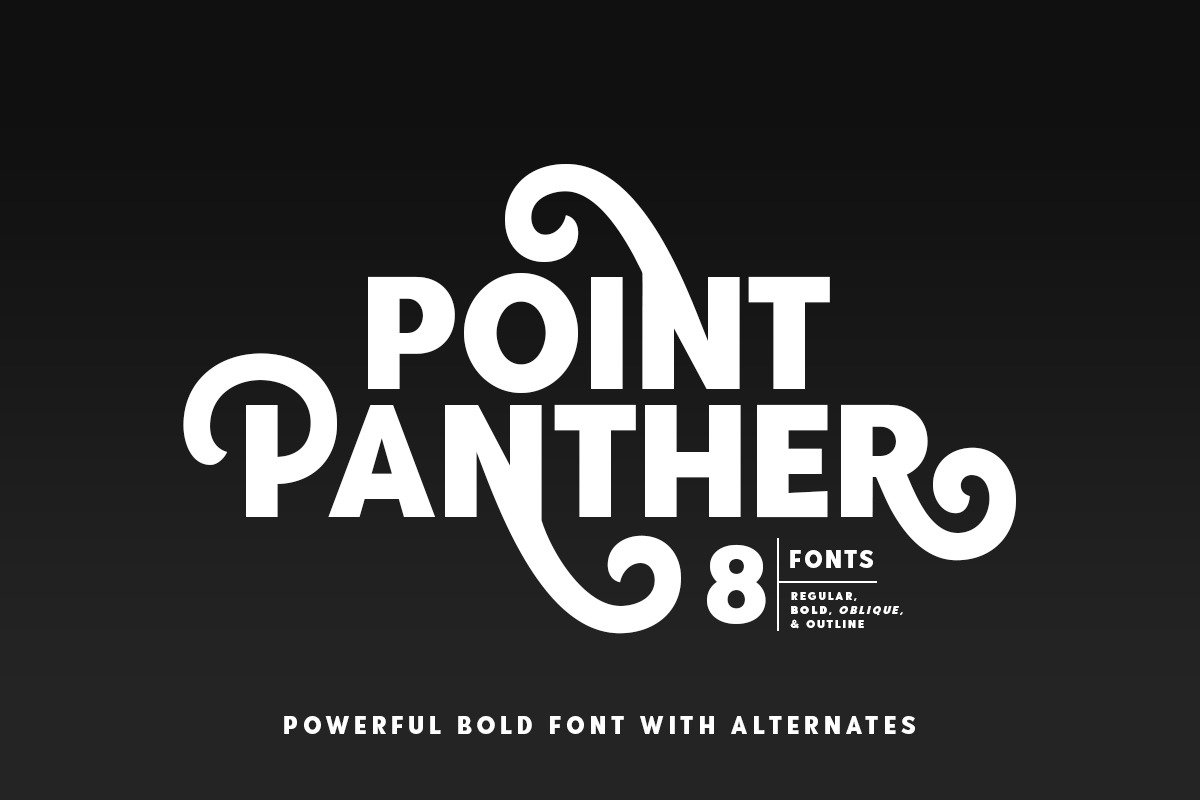 Point Panther (8 BOLD FONTS) in Sans-Serif Fonts - product preview 8