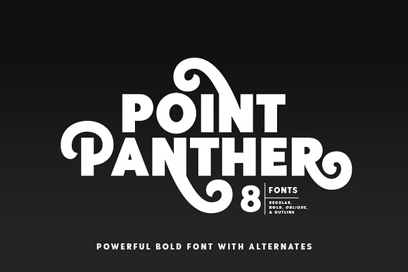 Point Panther (8 BOLD FONTS) in Sans-Serif Fonts - product preview 9