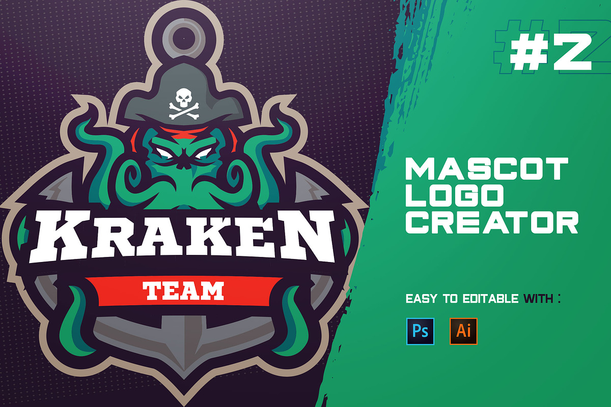 Kraken Mascot Sports Logo - Free Vector Download 2020