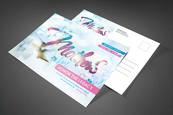 Mothers Legacy Church Postcard in Postcard Templates - product preview 1