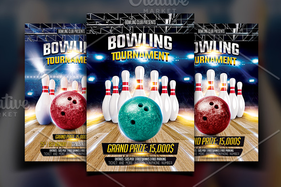 Bowling Flyer Template in Flyer Templates - product preview 1