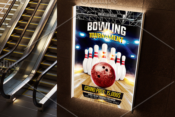Bowling Flyer Template in Flyer Templates - product preview 2