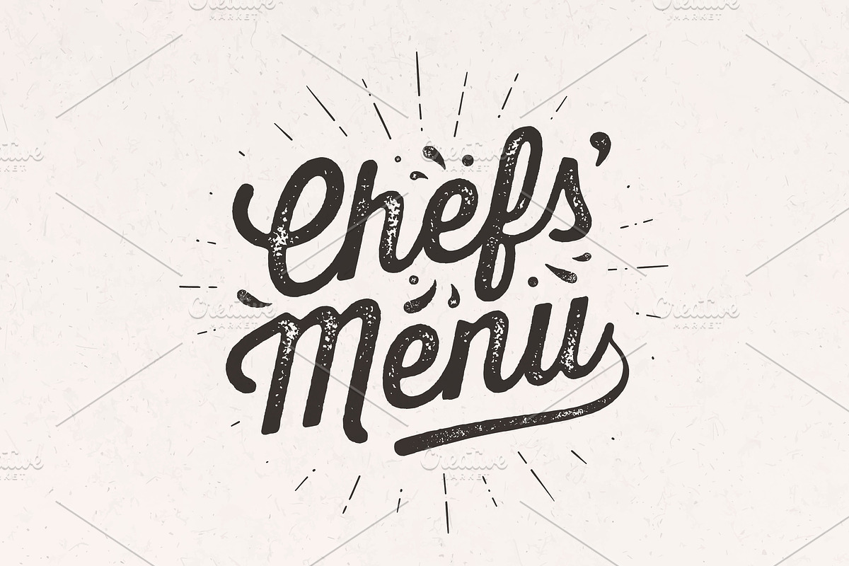 Chefs Menu, Lettering. Wall decor in Illustrations - product preview 8