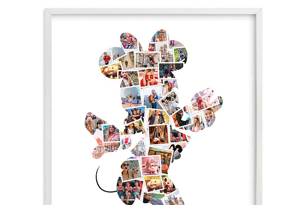 Minnie Mouse photo collage template