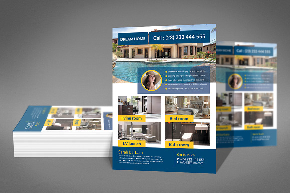 Dream Home Real Estate Flyer in Flyer Templates - product preview 1