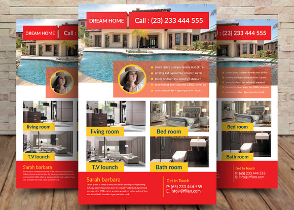 Dream Home Real Estate Flyer in Flyer Templates - product preview 3