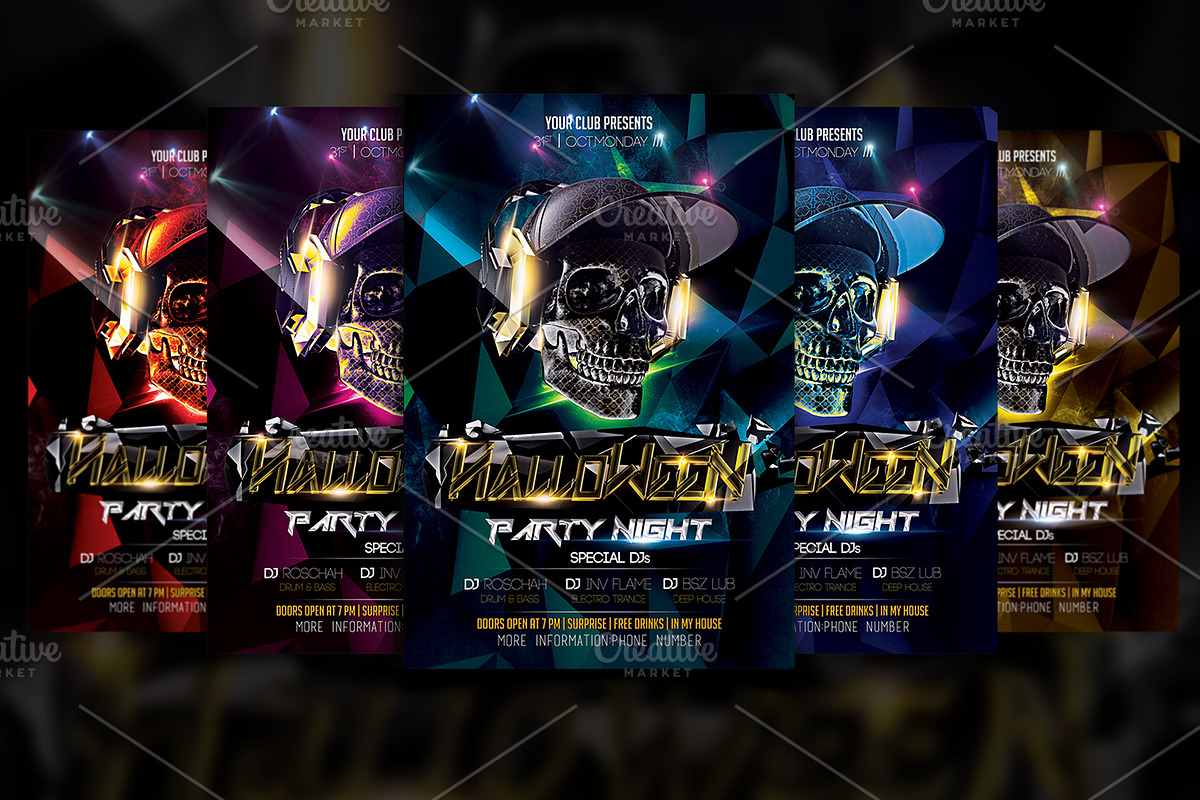 Halloween Party Flyer Template in Flyer Templates - product preview 8