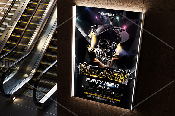 Halloween Party Flyer Template in Flyer Templates - product preview 3