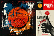 Basketball vintage grunge posters.
