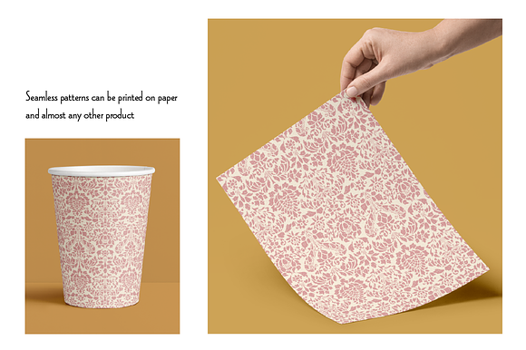 Seamless Pink Damask Patterns in Patterns - product preview 1