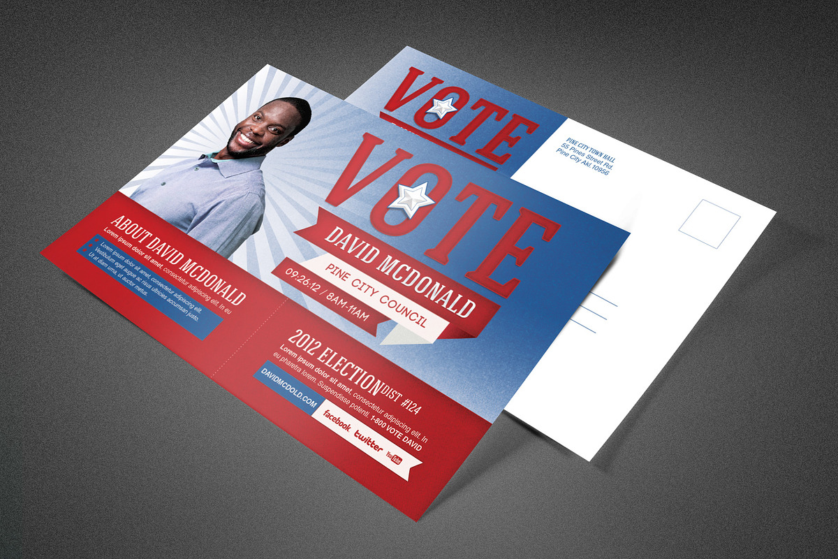 Voting and Election Postcard in Postcard Templates - product preview 8