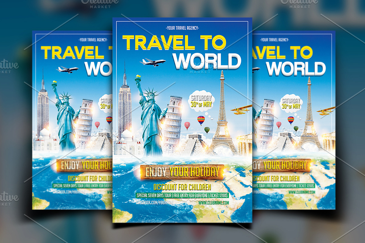 Travel Flyer Template in Flyer Templates - product preview 8