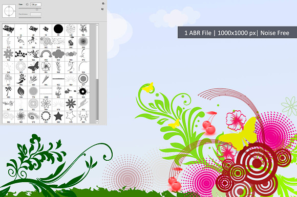 Floral Photoshop Brushes in Photoshop Brushes - product preview 1