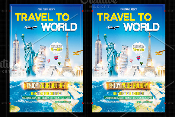 Travel Flyer Template in Flyer Templates - product preview 3