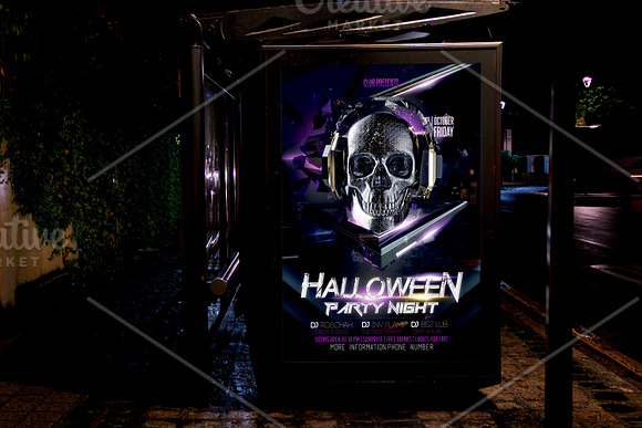 Halloween Club Flyer in Flyer Templates - product preview 1