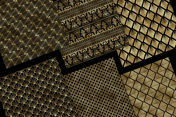 Art Deco Digital Backgrounds in Patterns - product preview 3