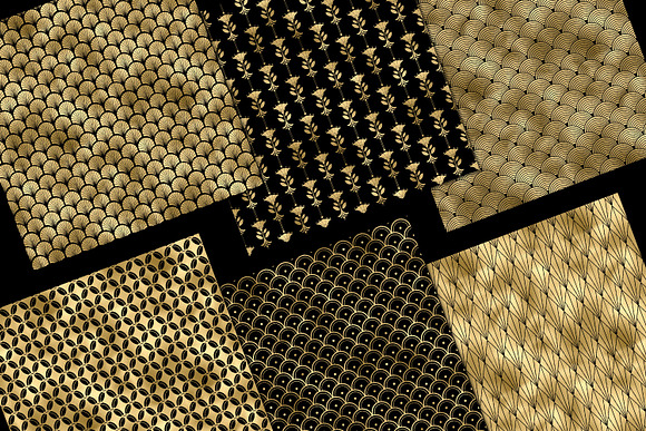 Art Deco Digital Backgrounds in Patterns - product preview 4