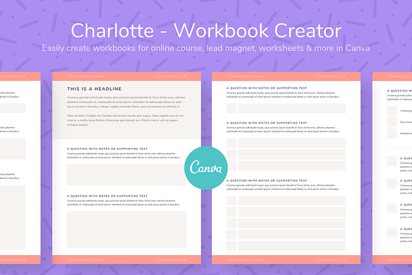 Charlotte - Workbook Template Canva