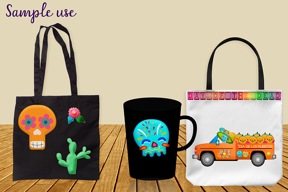 Day of the Dead Clip Art in Illustrations - product preview 5