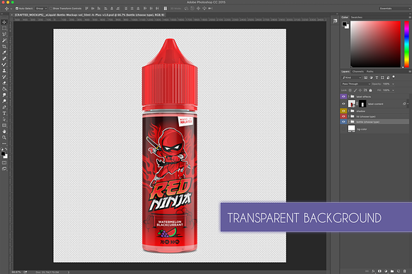 eLiquid Bottle Mockup v. 50ml-A Plus in Product Mockups - product preview 14