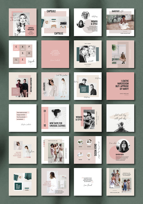 Instagram Pack / PS & INDD / Brooke in Instagram Templates - product preview 3
