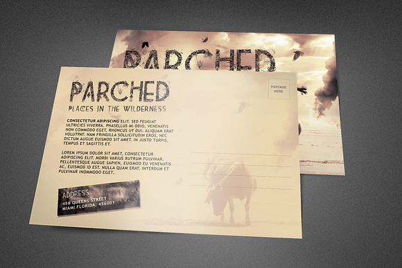 Parched Church Postcard Template in Postcard Templates - product preview 1