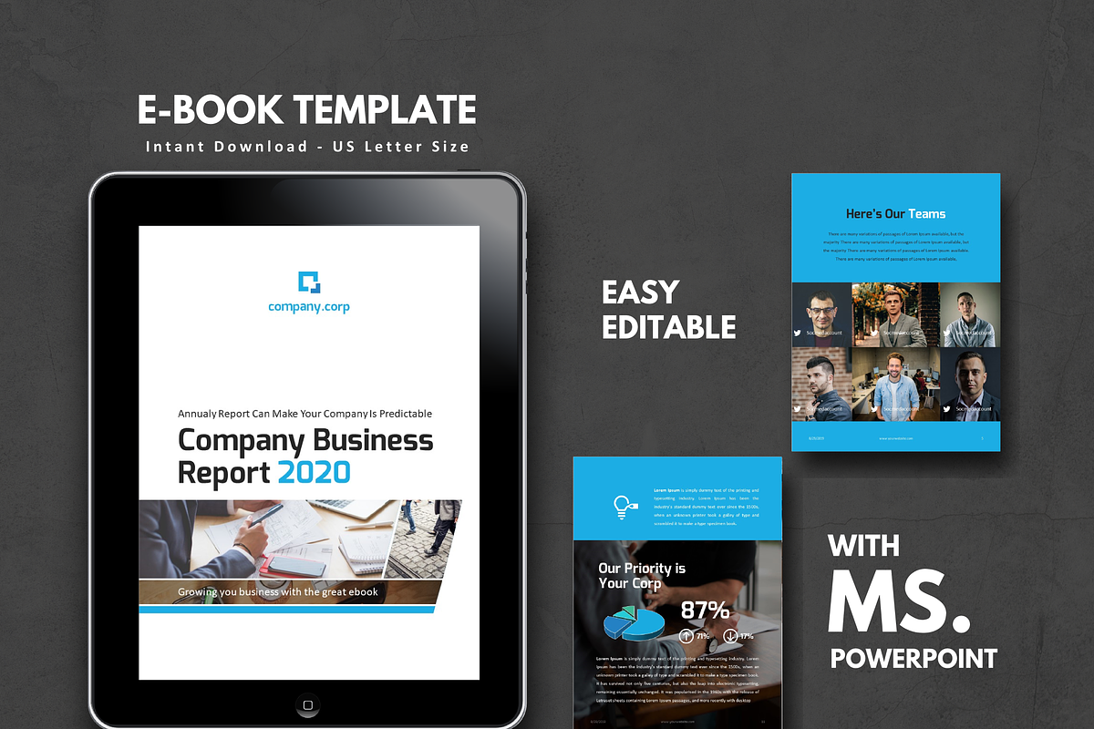 Business Report eBook 2020 in Brochure Templates - product preview 8