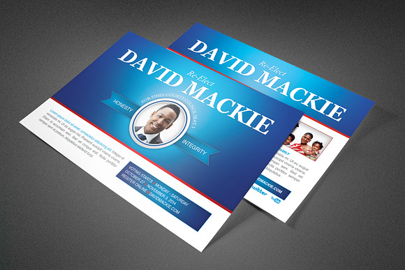 Re - Election Political Postcard in Postcard Templates - product preview 1