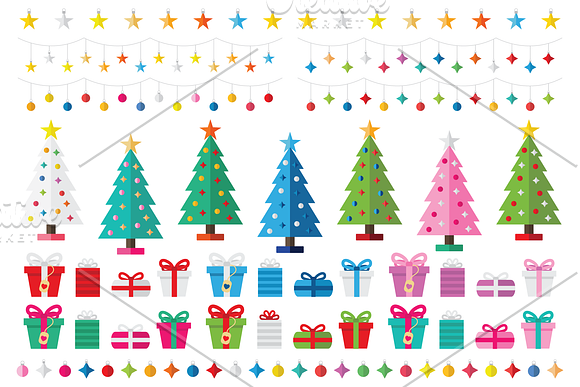 Christmas Tree Party Clip Art in Illustrations - product preview 1