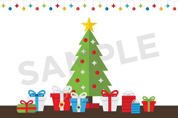 Christmas Tree Party Clip Art in Illustrations - product preview 6