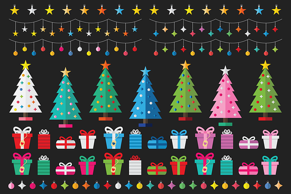 Christmas Tree Party Clip Art in Illustrations - product preview 7