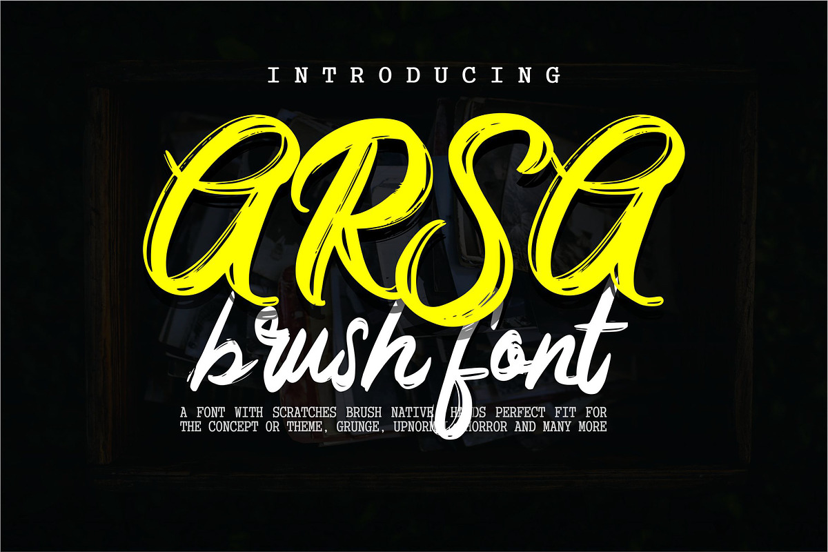 Arsa - Brush Font in Script Fonts - product preview 8