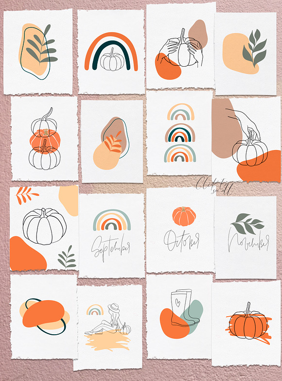 Autumn Vibes. Line art in Illustrations - product preview 11