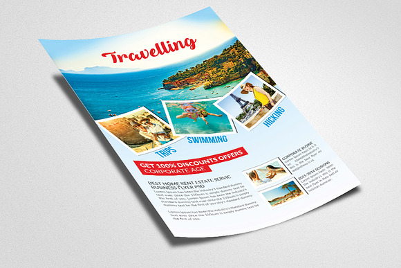 Tour & Travelling Agency Flyer in Flyer Templates - product preview 1
