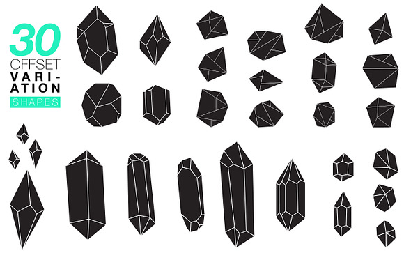 120 Geometrics & Gemstones Bundle in Illustrations - product preview 4