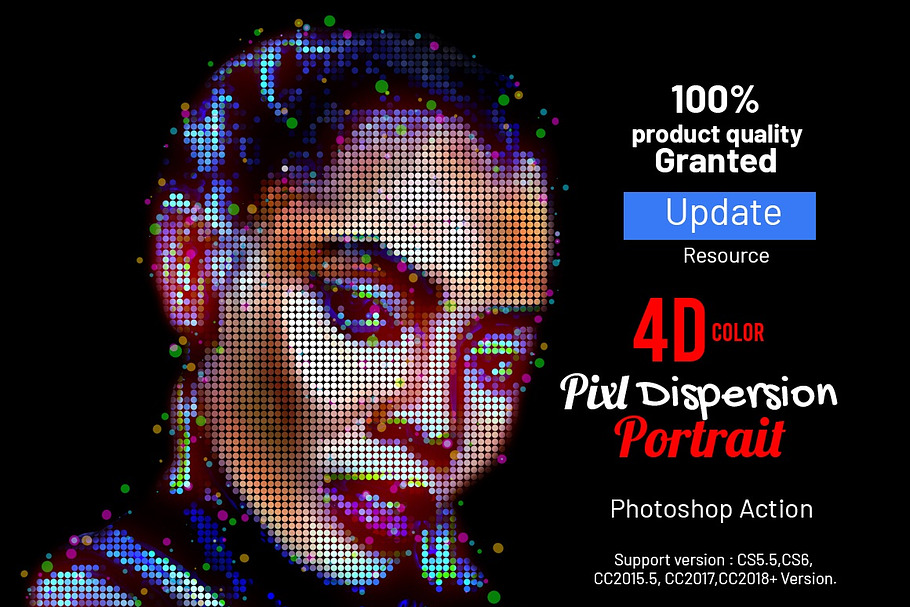 4D Color Pixel Portrait Action in Add-Ons - product preview 8