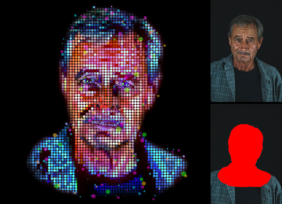 4D Color Pixel Portrait Action in Add-Ons - product preview 3