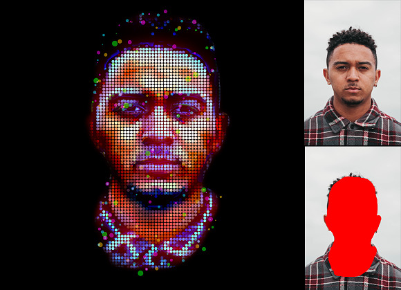 4D Color Pixel Portrait Action in Add-Ons - product preview 6