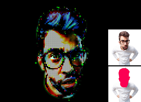 4D Color Pixel Portrait Action in Add-Ons - product preview 7
