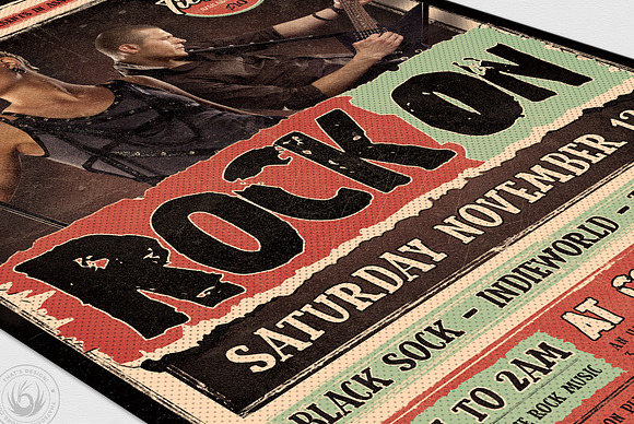 Indie Rock Flyer Template V4 in Invitation Templates - product preview 5
