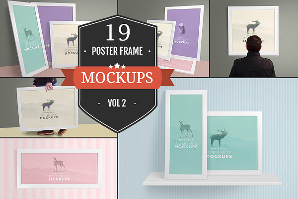 Elegant Poster Frame Mockups Vol. 2