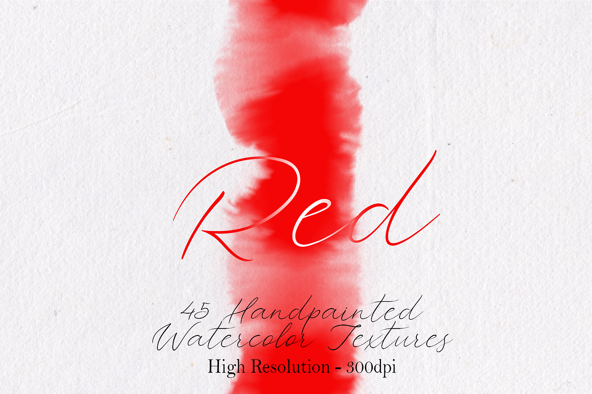 Red - 45 Watercolor Textures in Textures - product preview 8