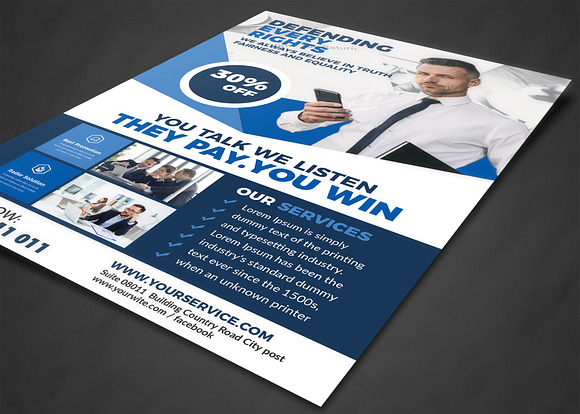 Lawyer Firm Business Flyer in Flyer Templates - product preview 1