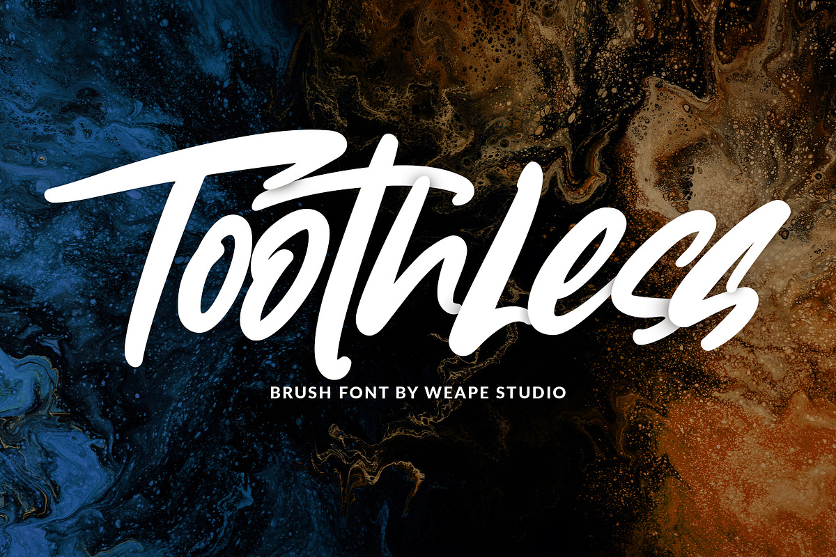 Toothless - Brush Font in Display Fonts - product preview 8