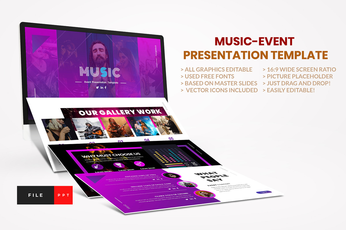 Music-Event PowerPoint Template in PowerPoint Templates - product preview 8