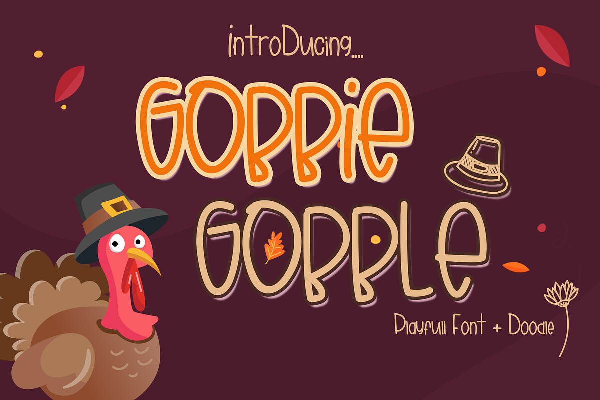 Gobbie Gobble - Thanks Giving Font in Display Fonts - product preview 8